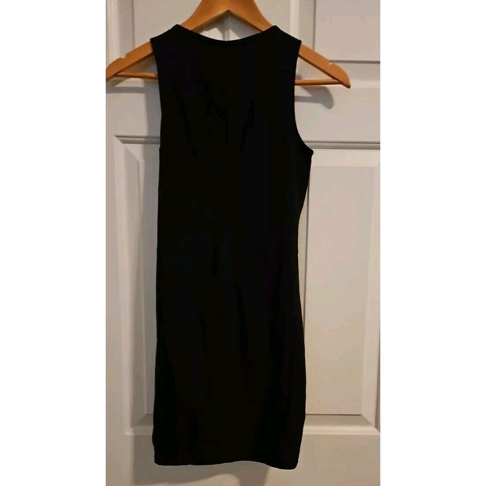 Brooklyn Karma Black Dress Tight Fit Size Small Mini V-Neck Cocktail Body Con